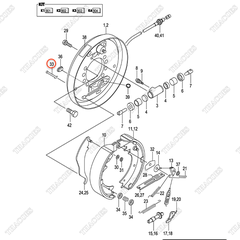 (35/40) Chốt hãm guốc phanh C-52-51510-04160