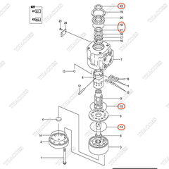 (OBT) Bộ gioăng sửa van lái 524W2-42671