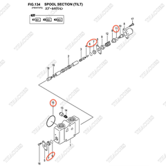 (Ngăn nghiêng) Bộ gioăng B-2101A-40002 (Inc 6,7,11,15)