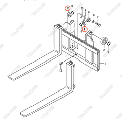 (VM43A(3.5T,4T)) Vòng bi nâng ngang 22198-22341 (OD 91,5) (số 11 2c số 4 2c)