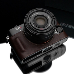 Case Gariz Sony RX1RII- Nâu/đen/đỏ