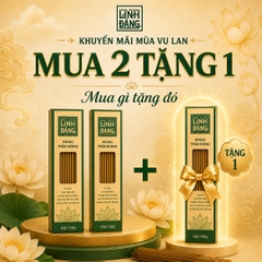 Combo 3 Hộp Nhang Trầm Hương Linh Đăng 150g Dài 26,5cm – Nhang Thờ Cúng Ít Khói, Chân Tăm Mộc