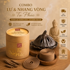 Nhang Vòng Trầm Hương Cao Cấp Tụ Phúc 4H Kèm Lư Gốm – Bộ Đốt Trầm Sẵn Dùng Thơm Đậm Lưu Hương Lâu