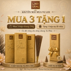Combo Nhang Trầm Hương Tụ Phúc 150g Mua 3 Tặng Nụ Trầm 10 Viên – Nhang Trầm Cao Cấp, Hương Thanh Nhẹ