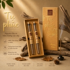 Combo Nhang Trầm Không Tăm Cao Cập Tụ Phúc + Khay Đốt Chạm Khắc | 100% Bột Trầm Cao Cấp