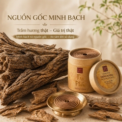 Nhang Vòng Trầm Hương Cao Cấp Tụ Phúc Cháy 4 Giờ -Trầm Ủ Lâu Năm, Ít Khói, Thơm Sâu, Yoga Thiền Định
