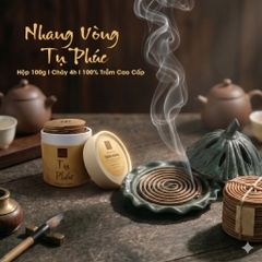 Nhang Vòng Trầm Hương Cao Cấp Tụ Phúc Cháy 4 Giờ -Trầm Ủ Lâu Năm, Ít Khói, Thơm Sâu, Yoga Thiền Định