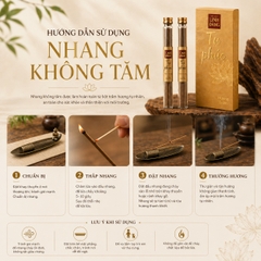Combo Nhang Trầm Không Tăm Cao Cập Tụ Phúc + Khay Đốt Chạm Khắc | 100% Bột Trầm Cao Cấp