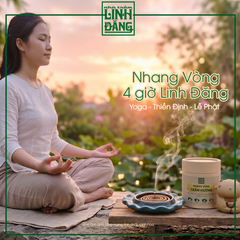 Nhang Vòng Trầm Hương Linh Đăng Cháy 4H – 100% Trầm Tự Nhiên, Ít Khói, Không Hóa Chất - Hộp 24 vòng