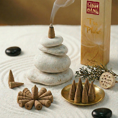 Nụ trầm hương cao cấp Tụ Phúc - ít khói, thơm sâu, hương trầm ấm - hộp nhũ vàng sang trọng