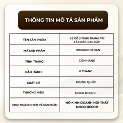 Kệ gỗ 3 TẦNG trang trí lắp ráp, cao cấp