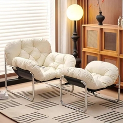 Ghế Sofa Đơn Phong Cách Bắc Âu  Da Chống Xước Cao Cấp  Lõi Bông Mềm Mại  Thiết Kế Cong Êm Ái