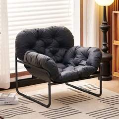 Ghế Sofa Đơn Phong Cách Bắc Âu  Da Chống Xước Cao Cấp  Lõi Bông Mềm Mại  Thiết Kế Cong Êm Ái