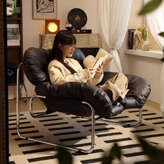 Ghế Sofa Đơn Phong Cách Bắc Âu  Da Chống Xước Cao Cấp  Lõi Bông Mềm Mại  Thiết Kế Cong Êm Ái