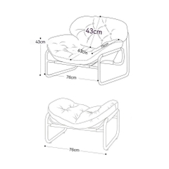 Ghế Sofa Đơn Phong Cách Bắc Âu  Da Chống Xước Cao Cấp  Lõi Bông Mềm Mại  Thiết Kế Cong Êm Ái