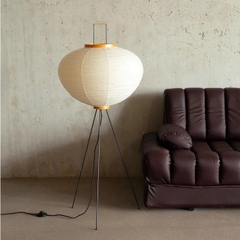 ĐÈN SÀN HÌNH CẦU BẰNG GIẤY GẠO, PHONG CÁCH HIỆN ĐẠI ĐƠN GIẢN (LỒNG ĐÈN MÀU TRẮNG)