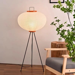ĐÈN SÀN HÌNH CẦU BẰNG GIẤY GẠO, PHONG CÁCH HIỆN ĐẠI ĐƠN GIẢN (LỒNG ĐÈN MÀU TRẮNG)