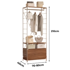 Tủ Quần Áo Gỗ Mở Gia Dụng, lắp ráp