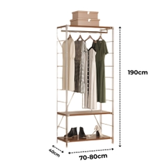Tủ Quần Áo Gỗ Mở Gia Dụng, lắp ráp