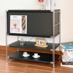 Tủ Lưu Trữ Đa Năng+Kệ Để Đồ Thông Minh Phong Cách Nhật-Tủ Trưng Bày Tạp Chí màu đen