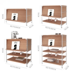 Tủ Lưu Trữ Đa Năng+Kệ Để Đồ Thông Minh Phong Cách Nhật-Tủ Trưng Bày Tạp Chí màu đen