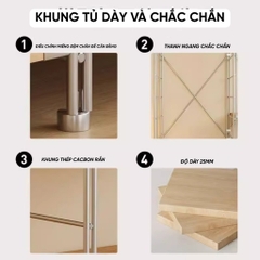 Tủ Quần Áo Gỗ Mở Gia Dụng, lắp ráp