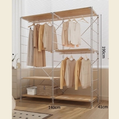 Tủ Quần Áo Gỗ Mở Gia Dụng, lắp ráp