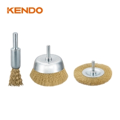 Bộ chổi đánh rỉ sét sợi thép 3 cái Kendo - 76100120