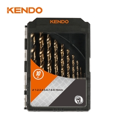 Bộ mũi khoan inox HSS-Co 10 cái (1- 10mm) Kendo - 11603934