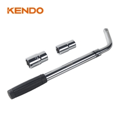 Bộ cần L kèm tuýp mở ốc lốp xe ô tô (17-19-21-23mm) Kendo - 18008