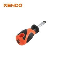 Tua vít dẹp bằng thép Cr-V tay cầm bọc cao su 6 x 38mm Kendo - 20143