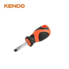 Tua vít dẹp bằng thép Cr-V tay cầm bọc cao su 6 x 38mm Kendo - 20143