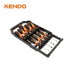 Bộ tua vít 9 cái với giá treo bằng nhựa Kendo - 20214