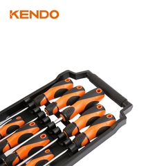 Bộ tua vít 9 cái với giá treo bằng nhựa Kendo - 20214
