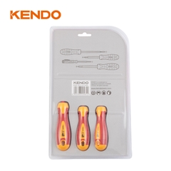Bộ tua vít cách điện 1000V VDE bằng thép CrV (4 chi tiết/ bộ) Kendo - 20481
