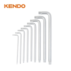 Bộ lục giác đầu hoa thị chữ L loại dài bằng thép Cr-V (9 cái/bộ) Kendo - 20742