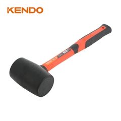 Búa cao su đầu đen 680g/24oz tay cầm bằng sợi thủy tinh Kendo - 25515