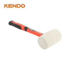 Búa cao su đầu trắng 450g/ 16OZ tay cầm bằng sợi thủy tinh Kendo - 25501