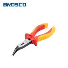 Kìm nhọn mỏ cong cách điện 1000V VDE bằng thép Cr-V Brosco