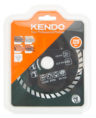 Đĩa cắt kim cương vành Turbo 125×22.23/20/16mm Kendo - 61212112