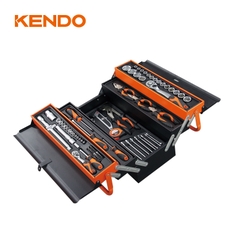 Bộ dụng cụ sửa chữa hộp đựng bằng kim loại với 5 khay chứa 88 chi tiết Kendo - 90202