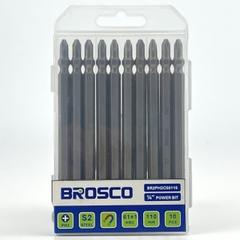 Mũi vít ba ke thép S2 - 2 đầu PH2 (5mm) x 110mm Brosco - BR2PH2C50110