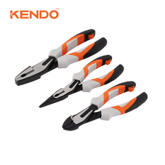 Bộ kìm 3 cái kìm đòn bẩy trợ lực (điện-cắt-nhọn) Kendo - 85122
