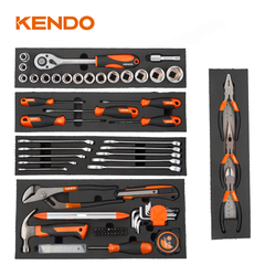 Bộ dụng cụ sửa chữa với 5 khay chứa 81 chi tiết Kendo - 90213