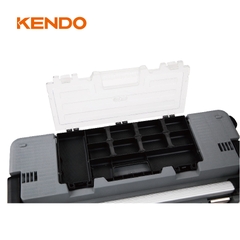 Hộp nhựa đựng dụng cụ có ngăn đựng vít bên trên kích thước 65.6 × 28.5 × 27 cm Kendo – 90273