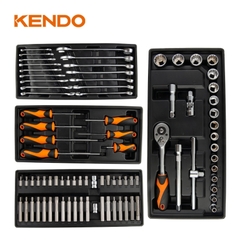Bộ xe đẩy dụng cụ 6 ngăn kéo 170 chi tiết Kendo - 90345