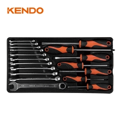 Bộ rương dụng cụ sửa chữa bằng kim loại có 3 ngăn kéo, 86 chi tiết Kendo - 90517