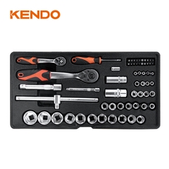 Bộ rương dụng cụ sửa chữa bằng kim loại có 3 ngăn kéo, 86 chi tiết Kendo - 90517