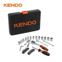 Bộ đầu tuýp và cần siết 1/4 inch 42 chi tiết Kendo - 90562