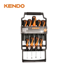 Bộ tua vít 9 cái với giá treo bằng nhựa Kendo - 20214